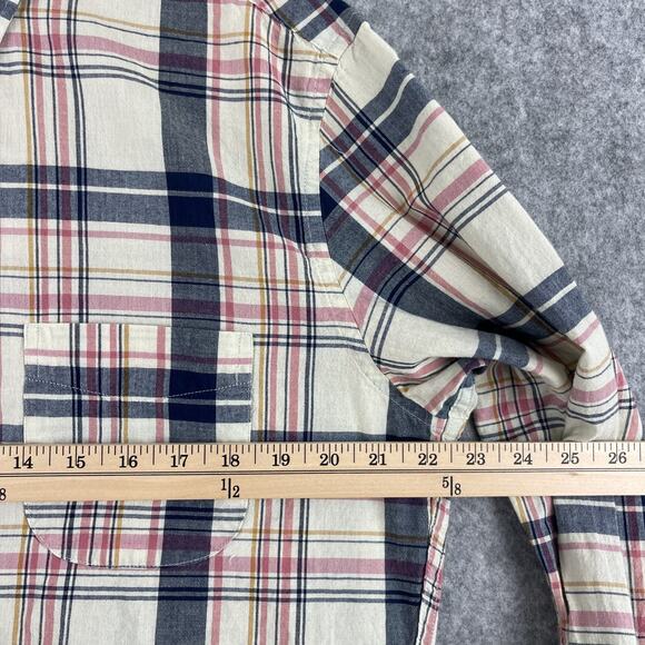 J Crew Shirt Mens Large Indian Madras Plaid Slim Fit Button Down Preppy - Picture 5 of 12